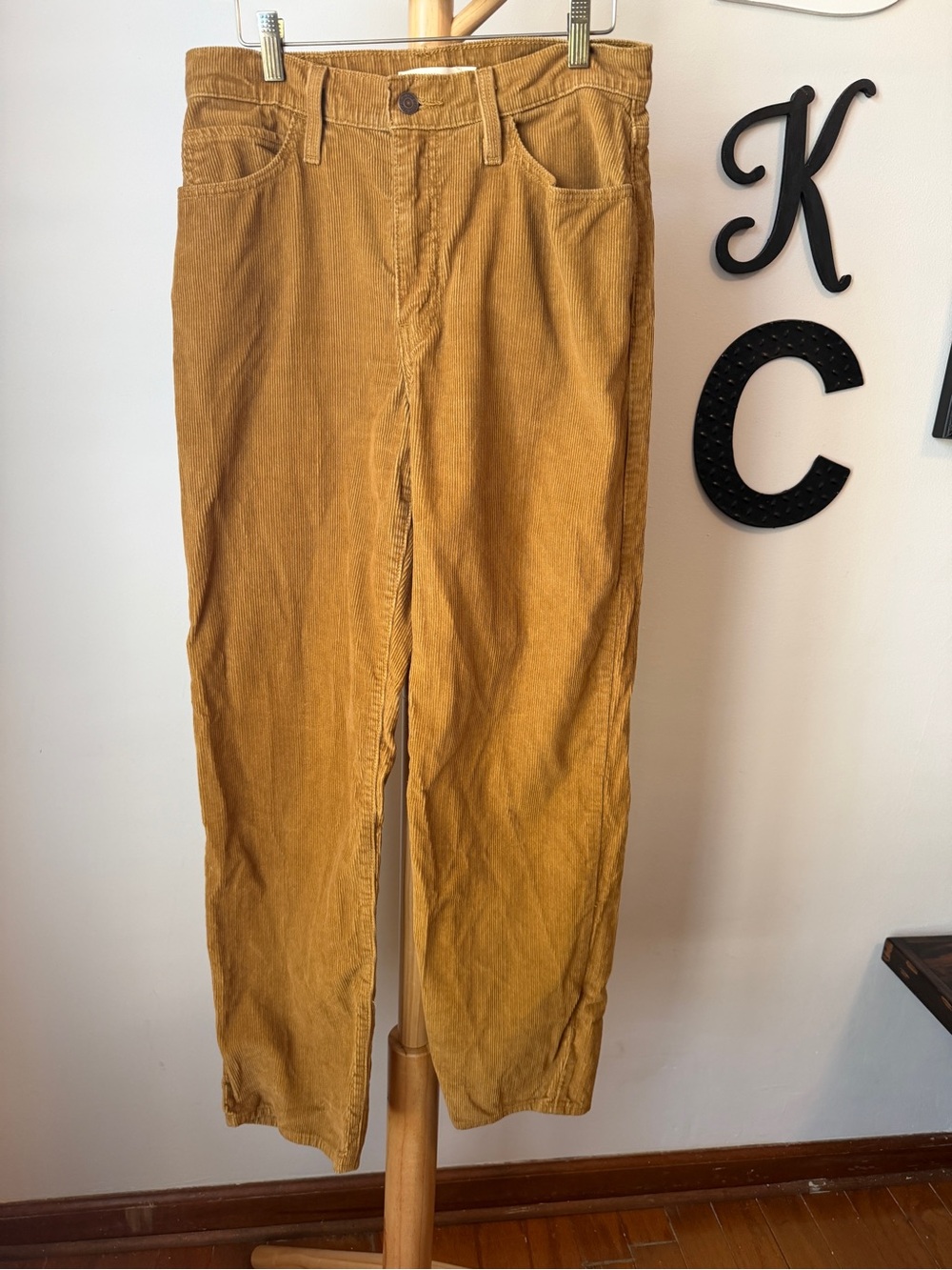 Levi’s ‘94 Baggy Straight Leg Pants Brown Corduroy Grunge Women’s Size 28